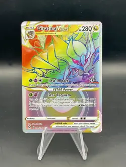 Giratina VSTAR 201/196 Rainbow Rare Lost Origin Pokemon NM/M - Image 1