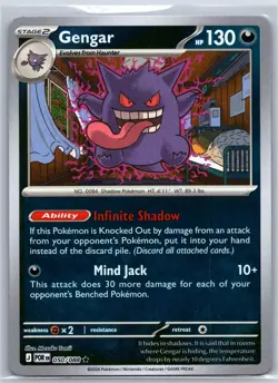 Gengar 050/088 Rare Perfect Order Pokemon Reverse Holo Near Mint - Image 1