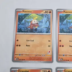 Pokemon Lot of 8: 4x Fuecoco 3x Crocalor 1x Skeledirge 23 36 38 Battle Academy L - Image 3