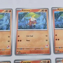 Pokemon Lot of 8: 4x Fuecoco 3x Crocalor 1x Skeledirge 23 36 38 Battle Academy L - Image 4