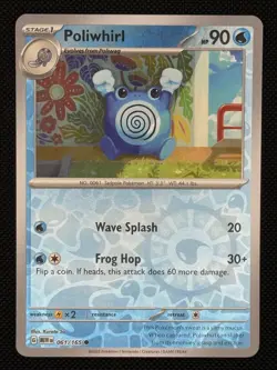 Poliwhirl 061/165 Common 151 Reverse Holo Near Mint - Image 1