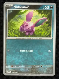 Nidoran M 032/165 Common 151 Reverse Holo Near Mint - Image 1
