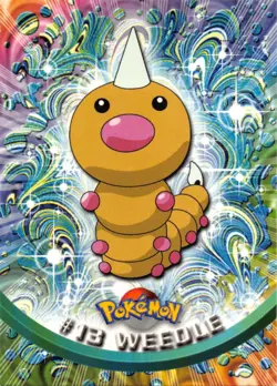 WEEDLE #13 - BLUE Logo - NON-HOLO - SERIES 1 - TOPPS Pokemon Card - NM/LP - Image 1