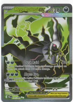 MEGA DARKRAI EX 101/084 ULTRA RARE PITCH BLACK POKEMON HOLO NM/M - Image 1