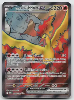 Team Rocket's Moltres ex 208/182 Destined Rivals Pokemon NM 389 - Image 1