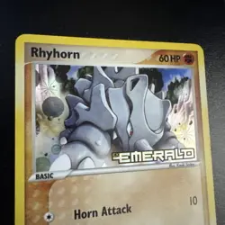 Rhyhorn 62/106 Reverse Foil Pokemon EX Emerald Stamped 2005 VLP READ DESCRIPT - Image 3