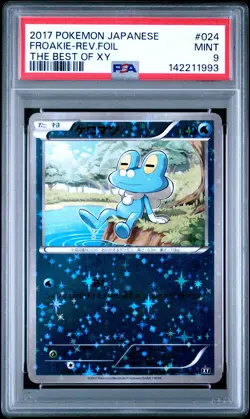 2017 POKEMON JAPANESE THE BEST OF XY #024 FROAKIE-REVERSE FOIL PSA 9 - Image 1