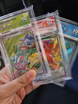Pokemon First Partner Kanto Starters ACE 10 Gem Mint Inc. Guards Sequential Set - Image 1