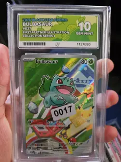 Pokemon First Partner Kanto Starters ACE 10 Gem Mint Inc. Guards Sequential Set - Image 3