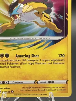 Pokemon TCG Raikou Vivid Voltage 050/185 Holo Amazing Rare - Image 4