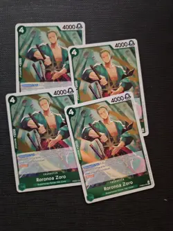 One Piece CCG Roronoa Zoro PRB02-006 R Foil 4000 Cost 4 Blocker x4 - Image 1