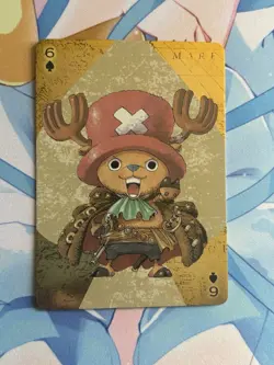 Official One Piece Jump Gold Playing Card Mint - Tony Chopper Six of Spades - Image 1
