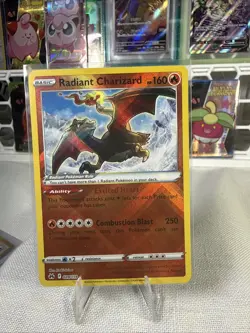 Pokemon TCG Radiant Charizard Crown Zenith Holo Card 020/159 CLEAN CONTENDER - Image 2