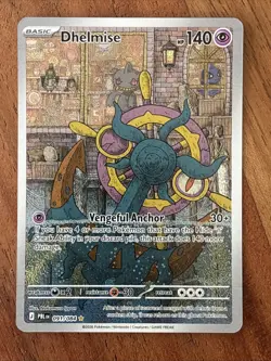 Pokemon TCG Dhelmise 091/084 Me05: Pitch Black Illustration Rare NM Card - Image 1