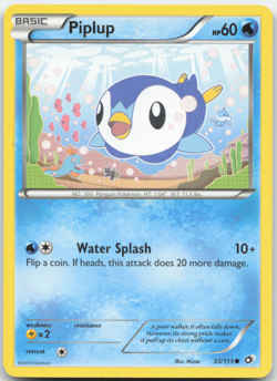 Piplup 33/113 Legendary Treasures Pokemon Card LP - Image 1