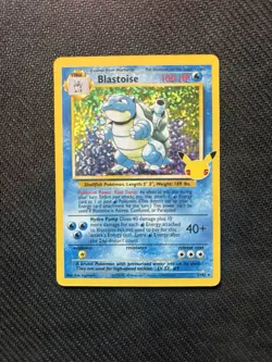 Pokemon TCG Blastoise Celebrations 25th Anniversary Card 2/102 Mint Condition. - Image 1