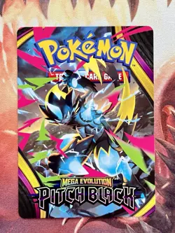 Mega Zeraora ex Trainer Tips Prerelease Exclusive Pokemon Card Pitch Black ⚡ - Image 1