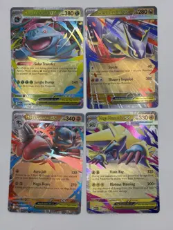 Pokemon Mega Evolutions Ex Four Card Lot. Near Mint. English - Image 1