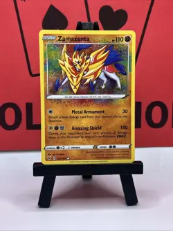 Zamazenta 102/185 Vivid Voltage Amazing Rare Holo 2020 Pokemon TCG Card - Image 2