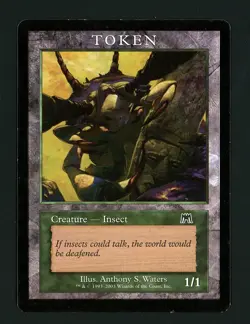 Insect Token 1/1 - Onslaught Player Rewards 2003 MTG MPR Anthony S. Waters (B) - Image 1