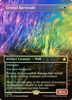 Magic The Gathering MTG CRYSTAL BARRICADE FOIL Foundations NM Near Mint - Image 1