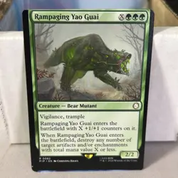 Rampaging Yao Guai Foil - PIP 0082 - NM - MTG Magic MIs Cut Error Card - Image 1
