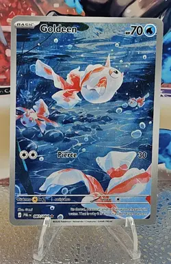 Goldeen Illustration IR Rare 087/084 Pitch Black Card in hand! Pokemon English - Image 1