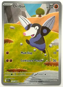 Drilbur 124/086 - Pokemon TCG - Black Bolt lllustration Rare Holo - Image 1