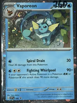 Double Swirl 🌀 Pokemon TCG Prismatic Vaporeon 168 Black Star Promo HP Read Desc - Image 5