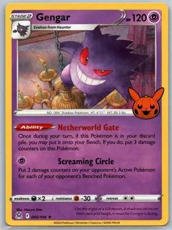 Gengar (2022 Copyright Date) 066/196 Trick or Trade BOOster 2023 Pokemon NM - Image 1