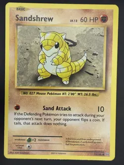 Pokemon TCG Sandshrew XY Evolutions 54/108 Regular Common - Image 1