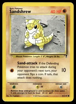SANDSHREW 91/110 COMMON LEGENDARY COLLECTION POKEMON - Image 1