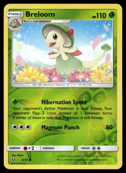 BRELOOM 5/73 COMMON SHINING LEGENDS POKEMON - Image 1