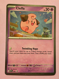 The Pokemon Company-Pokemon TCG Cleffa 095 SV Promo Holo Basic Psychic 30 HP ENG - Image 1