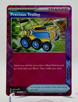 Precious Trolley 185/191 Holo ACE SPEC Rare Surging Sparks Pokemon 2024 NM - Image 1