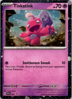 Tinkatink (Cosmo Holofoil) 025 Holo Promo Scarlet & Violet Promo Pokemon NM - Image 1