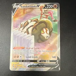 Pokemon Sandaconda V 252/264 SWSH08 Fusion Strike Alternate Full Art Holo NM - Image 1