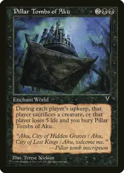 Pillar Tombs of Aku Visions PLD Black Rare MAGIC THE GATHERING CARD ABUGames - Image 1