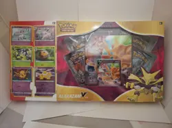 ALAKAZAM V BOX" "POKEMON" TCG BOOSTER PACKS TRADING CARDS - Image 1