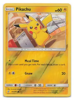 Pikachu 55/236 Common Unified Minds Pokemon Reverse Holo 2019 - Image 1