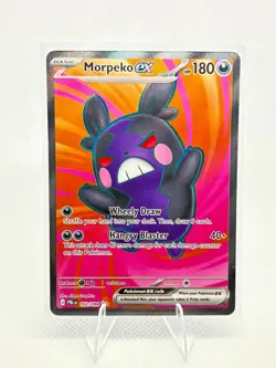 Morpeko ex 102/084 Ultra Rare Pitch Black Pokemon Holo Near Mint - Image 1