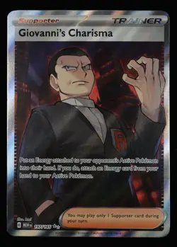 Pokemon Giovanni's Charisma 197/165 Sv: Scarlet & Violet 151 Ultra Rare Holo- NM - Image 1