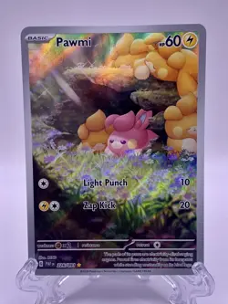 Pokemon TCG - Paldean Fates Pawmi 226/091 Illustration Rare NM - Image 1