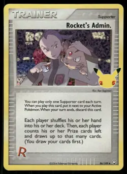 Pokemon Rocket's Admin. Celebrations: Classic Collection 86/109 Holo NM/M - Image 1
