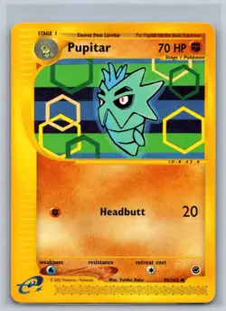 Pupitar 90/165 Uncommon Expedition Base Set Pokemon Lightly Played - Image 1
