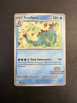 Feraligatr (Illustration Contest 2024) 213 Scarlet & Violet Promo Pokemon NM - Image 1