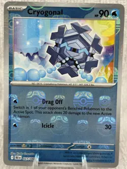 Cryogonal (Master Ball Pattern) 027/086 Black Bolt Pokemon TCG Holo UC NM - Image 1