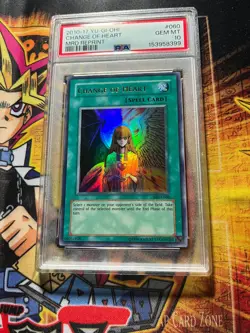 2010-2017 YU-GI-OH! METAL RAIDERS REPRINT Ultra Rare #060 CHANGE OF HEART PSA 10 - Image 4