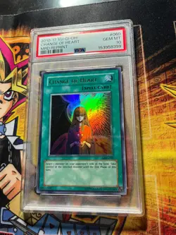 2010-2017 YU-GI-OH! METAL RAIDERS REPRINT Ultra Rare #060 CHANGE OF HEART PSA 10 - Image 5