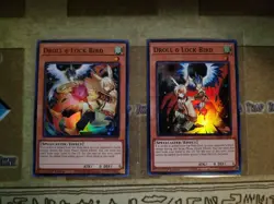 YUGIOH 2X DROLL & LOCK BIRD RA02-EN006 SUPER 1ST EDITION + ALT ART NM - Image 1